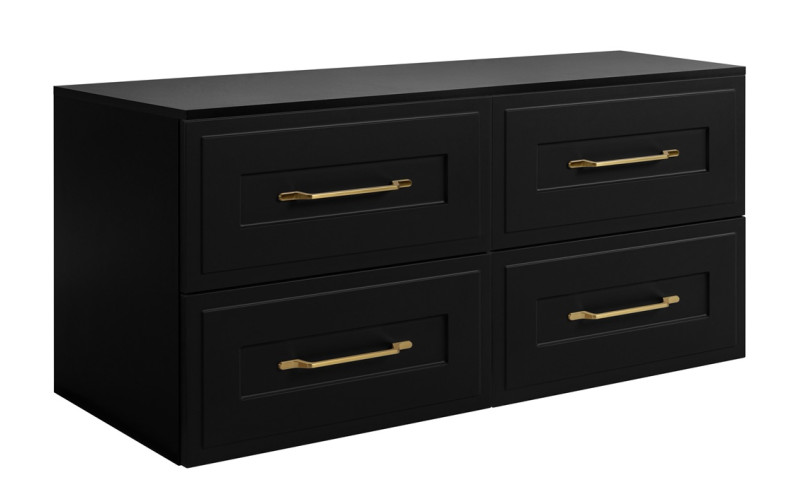 CLASSIC čierny B120DB závesná skrinka pod umývadlo 120 cm