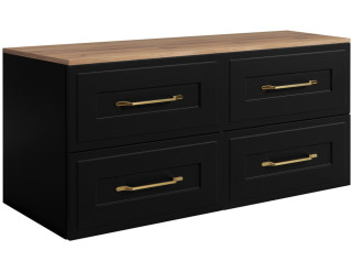 CLASSIC čierny B120DC závesná skrinka pod umývadlo 120 cm