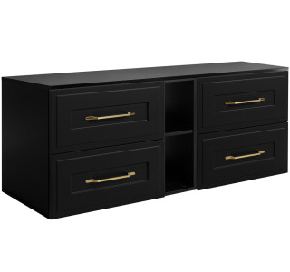 CLASSIC čierny B140DB závesná skrinka pod umývadlo 140 cm