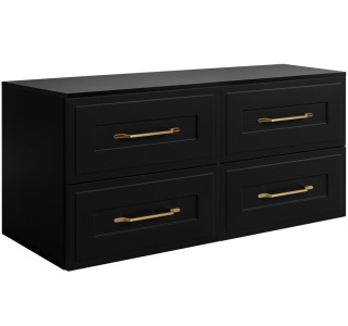 CLASSIC čierny B160DB závesná skrinka pod umývadlo 160 cm