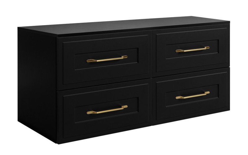 CLASSIC čierny B160DB závesná skrinka pod umývadlo 160 cm