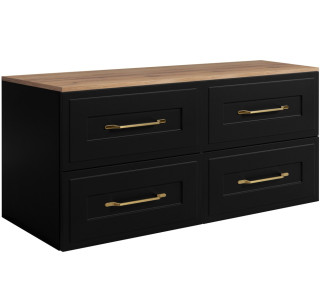 CLASSIC čierny B160DC závesná skrinka pod umývadlo 160 cm