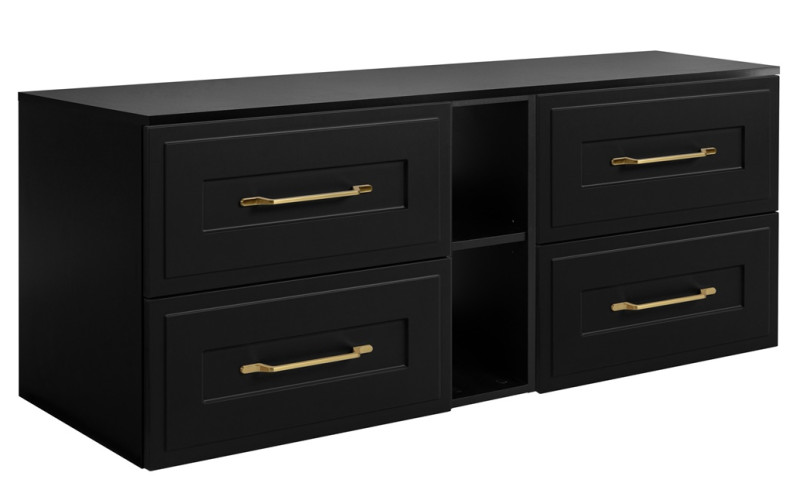 CLASSIC čierny B180DB závesná skrinka pod umývadlo 180 cm