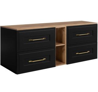 CLASSIC čierny B180DC závesná skrinka pod umývadlo 180 cm