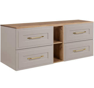 CLASSIC kašmír K140DC závesná skrinka pod umývadlo 140 cm