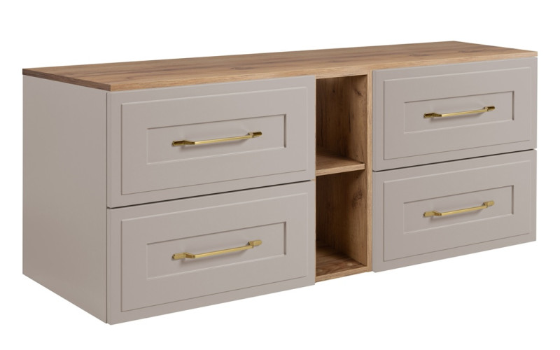 CLASSIC kašmír K140DC závesná skrinka pod umývadlo 140 cm CLASSIC kašmír K140DC závesná skrinka pod umývadlo 140 cm