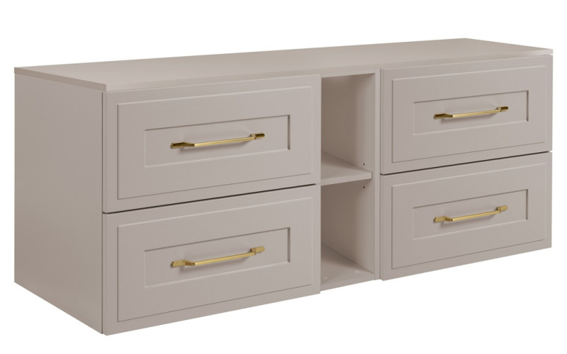 CLASSIC kašmír K140DK závesná skrinka pod umývadlo 140 cm CLASSIC kašmír K140DK závesná skrinka pod umývadlo 140 cm