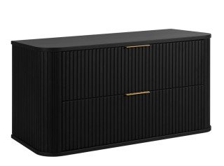 ELEGANCE čierna B100 závesná skrinka pod umývadlo 100 cm s vrchnou doskou