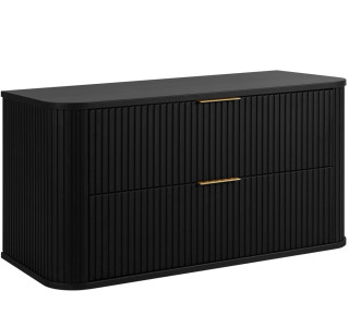 ELEGANCE čierna B100 závesná skrinka pod umývadlo 100 cm s vrchnou doskou