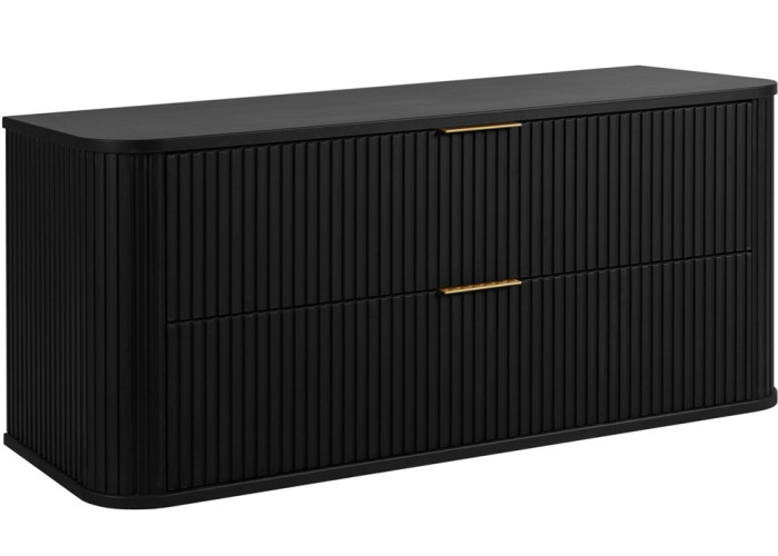 ELEGANCE čierna B120 závesná skrinka pod umývadlo 120 cm s vrchnou doskou