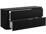 ELEGANCE čierna B120 závesná skrinka pod umývadlo 120 cm s vrchnou doskou