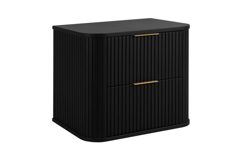 ELEGANCE čierna B60 závesná skrinka pod umývadlo 60 cm s vrchnou doskou