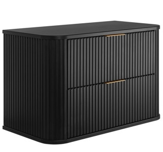 ELEGANCE čierna B80 závesná skrinka pod umývadlo 80 cm s vrchnou doskou