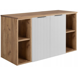 FLOW biely matný W100-R60RDC-2 závesná skrinka pod umývadlo 100 cm