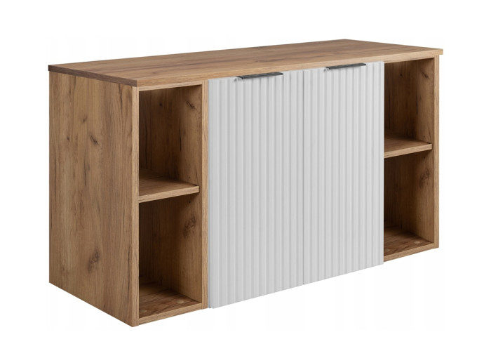 FLOW biely matný W100-R60RDC-2 závesná skrinka pod umývadlo 100 cm