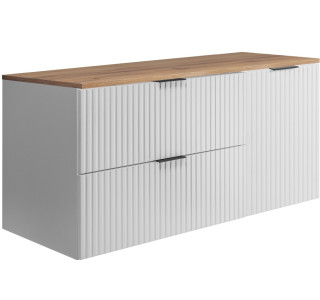 FLOW biely matný W100-60-40-DC závesná skrinka pod umývadlo 100 cm