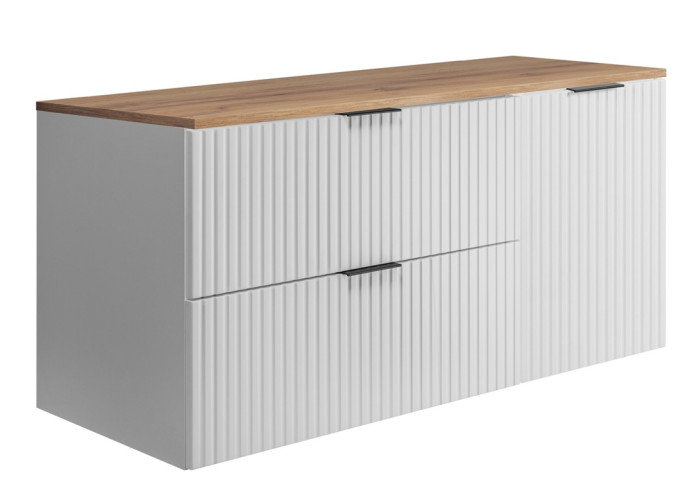 FLOW biely matný W100-60-40-DC závesná skrinka pod umývadlo 100 cm