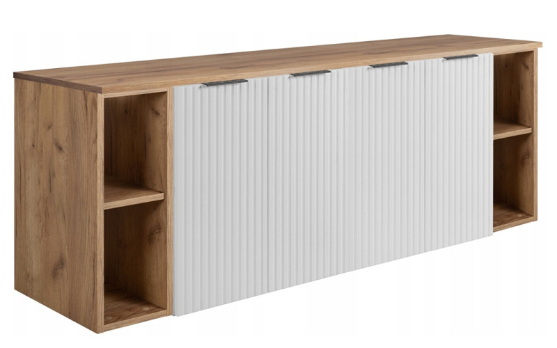 FLOW biely matný W160-R6060RDC-2 závesná skrinka pod umývadlo 160 cm FLOW biely matný W160-R6060RDC-2 závesná skrinka pod umývadlo 160 cm
