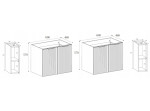 FLOW biely matný W160-R6060RDC-2 závesná skrinka pod umývadlo 160 cm FLOW biely matný W160-R6060RDC-2 závesná skrinka pod umývadlo 160 cm