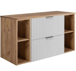 FLOW biely matný W100-R60RDC závesná skrinka pod umývadlo 100 cm