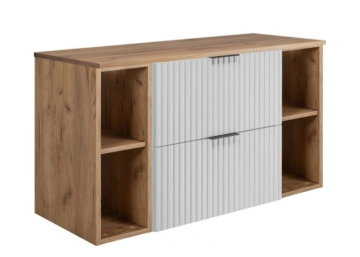 FLOW biely matný W100-R60RDC závesná skrinka pod umývadlo 100 cm