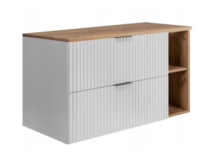 FLOW biely matný W100RDC závesná skrinka pod umývadlo 100 cm FLOW biely matný W100RDC závesná skrinka pod umývadlo 100 cm