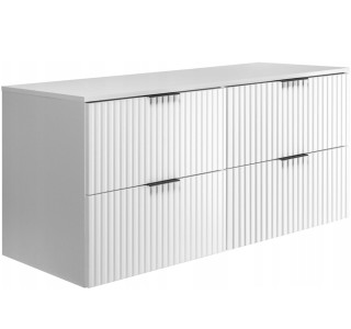 FLOW biely matný W120DW závesná skrinka pod umývadlo 120 cm