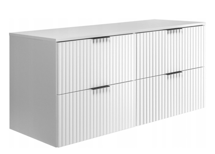 FLOW biely matný W120DW závesná skrinka pod umývadlo 120 cm FLOW biely matný W120DW závesná skrinka pod umývadlo 120 cm