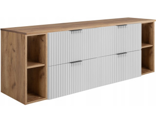 FLOW biely matný W160-R6060RDC závesná skrinka pod umývadlo 160 cm FLOW biely matný W160-R6060RDC závesná skrinka pod umývadlo 160 cm