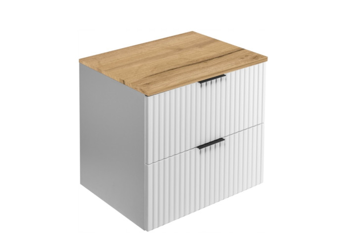 FLOW biely matný W60DC závesná skrinka pod umývadlo 60 cm