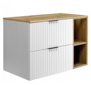 FLOW biely matný W80RDC závesná skrinka pod umývadlo 80 cm