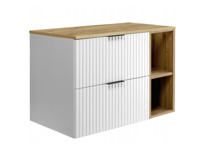 FLOW biely matný W80RDC závesná skrinka pod umývadlo 80 cm FLOW biely matný W80RDC závesná skrinka pod umývadlo 80 cm