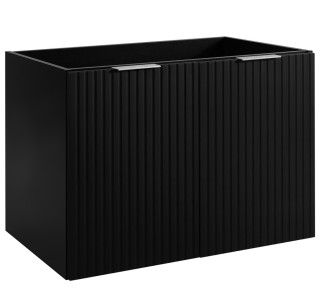 FLOW čierny matný B80D2 závesná skrinka pod umývadlo 80 cm