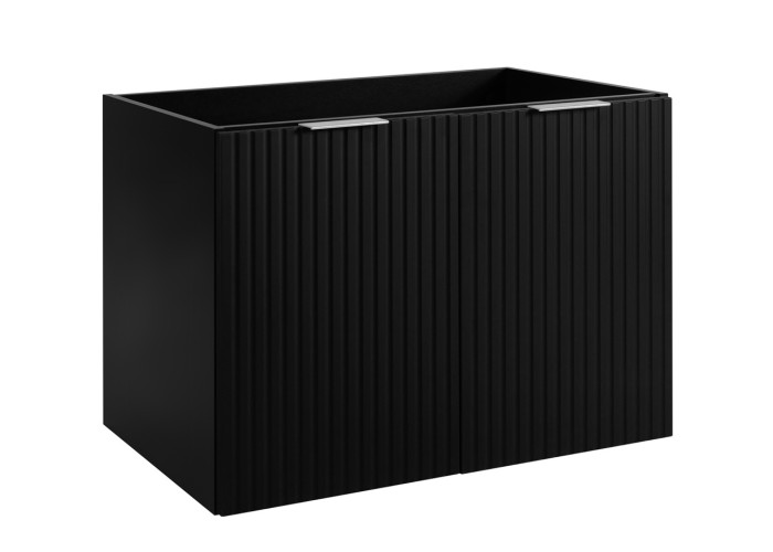 FLOW čierny matný B80D2 závesná skrinka pod umývadlo 80 cm