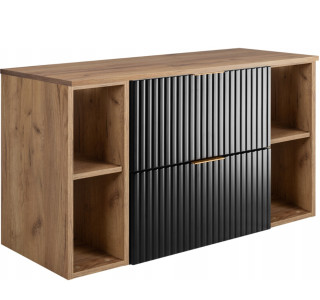 FLOW čierny matný B100R60RDC závesná skrinka pod umývadlo 100 cm