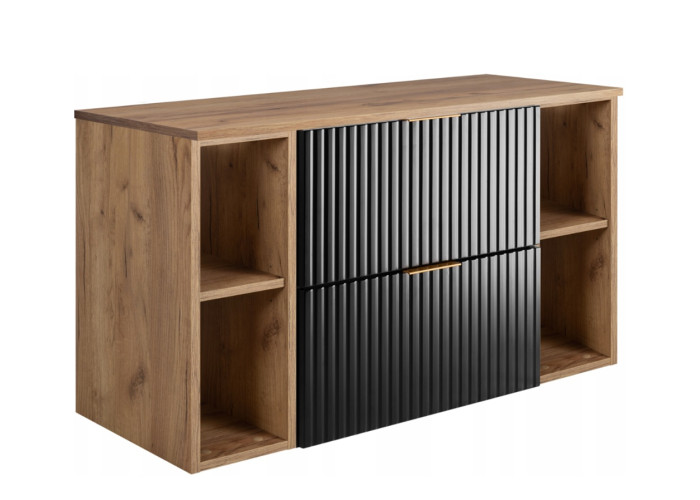 FLOW čierny matný B100R60RDC závesná skrinka pod umývadlo 100 cm