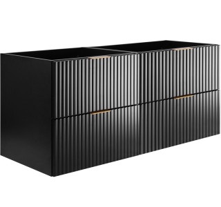 FLOW čierny matný B120 závesná skrinka pod umývadlo 120 cm