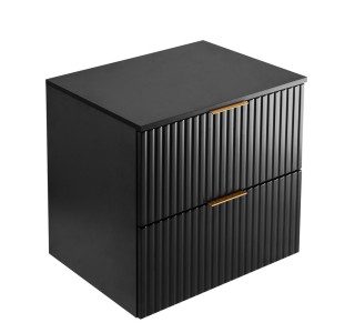 FLOW čierny matný B60DB závesná skrinka pod umývadlo 60 cm