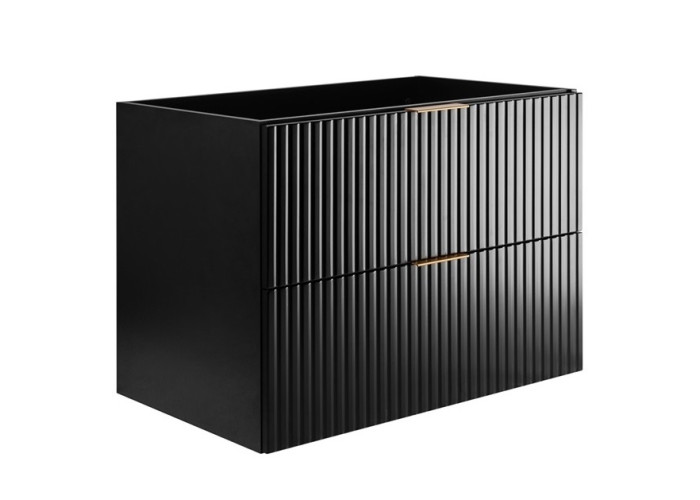 FLOW čierny matný B80 závesná skrinka pod umývadlo 80 cm