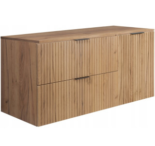 FLOW dub craft zlatý C120-80-40-DC závesná skrinka pod umývadlo s doskou 120 cm