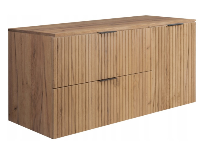 FLOW dub craft zlatý C120-80-40-DC závesná skrinka pod umývadlo s doskou 120 cm