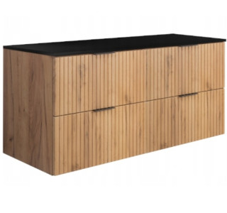 FLOW dub craft zlatý C120DB závesná skrinka pod umývadlo s doskou 120 cm