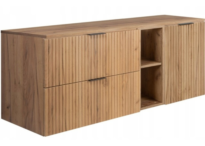 FLOW dub craft zlatý C140-80-20-40-DC závesná skrinka pod umývadlo 140 cm