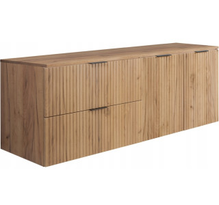 FLOW dub craft zlatý C140-80-60-DC závesná skrinka pod umývadlo 140 cm