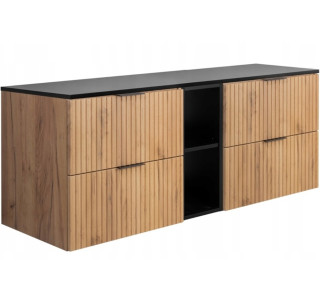 FLOW dub craft zlatý C140DB závesná skrinka pod umývadlo 140 cm