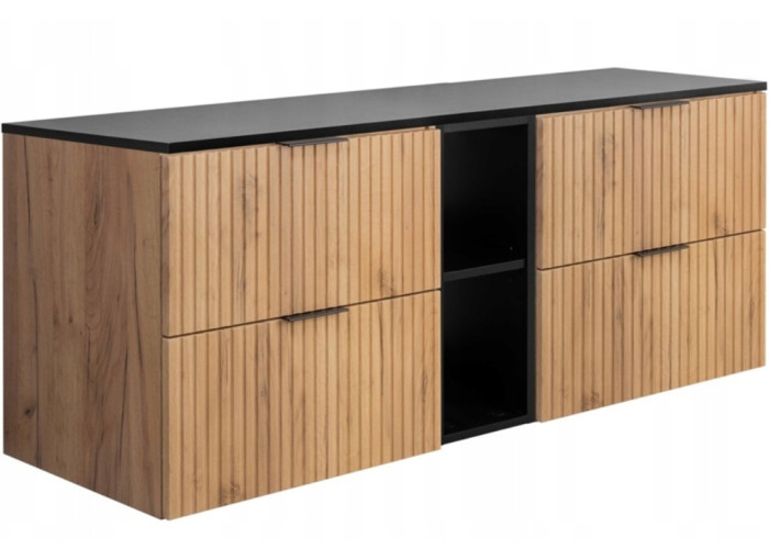 FLOW dub craft zlatý C140DB závesná skrinka pod umývadlo 140 cm FLOW dub craft zlatý C140DB závesná skrinka pod umývadlo 140 cm