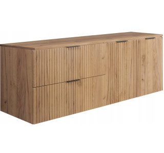 FLOW dub craft zlatý C160-80-80-DC závesná skrinka pod umývadlo 160 cm