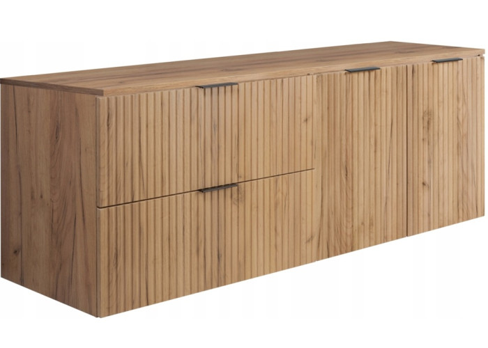 FLOW dub craft zlatý C160-80-80-DC závesná skrinka pod umývadlo 160 cm