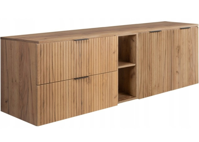 FLOW dub craft zlatý C180-80-20-80-DC závesná skrinka pod umývadlo 180 cm