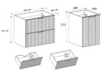 FLOW kašmír K100-60-40-DC závesná skrinka pod umývadlo 100 cm FLOW kašmír K100-60-40-DC závesná skrinka pod umývadlo 100 cm